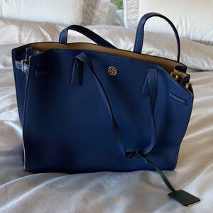 Tory Burch Navy Blue Perry Tote Bag